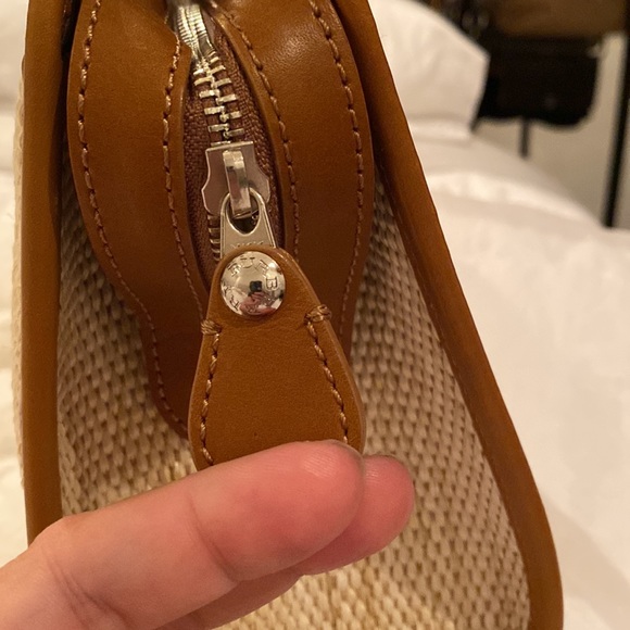 Burberry straw and leather handbag satchel - Picture 3 of 10